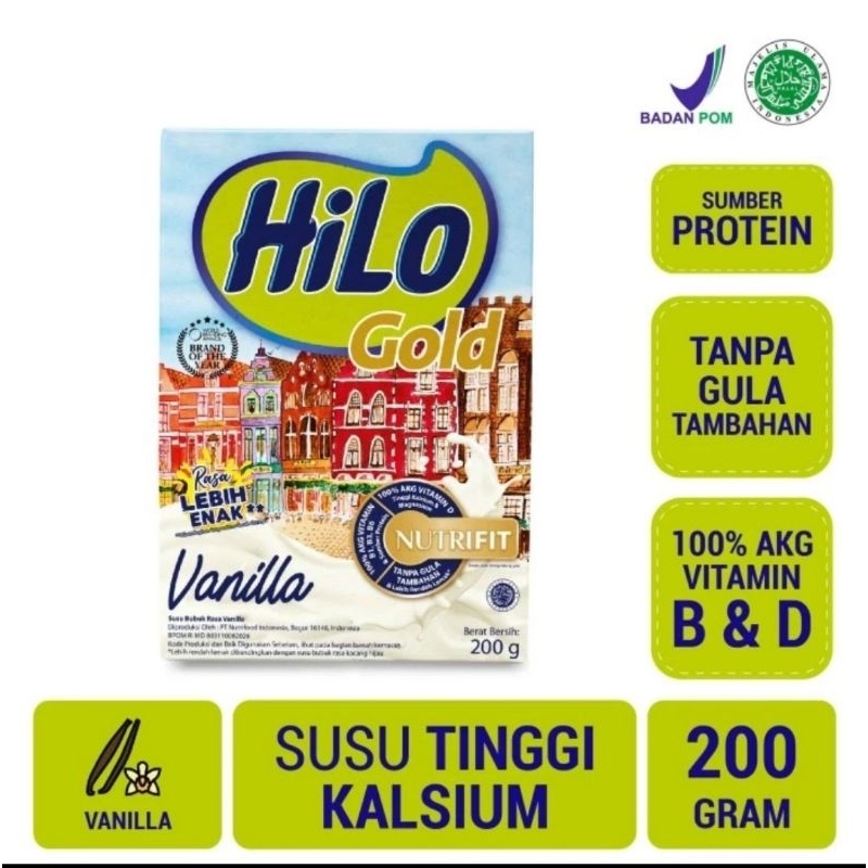 

Hilo Gold Vanilla 200gr | Susu Tinggi Kalsium