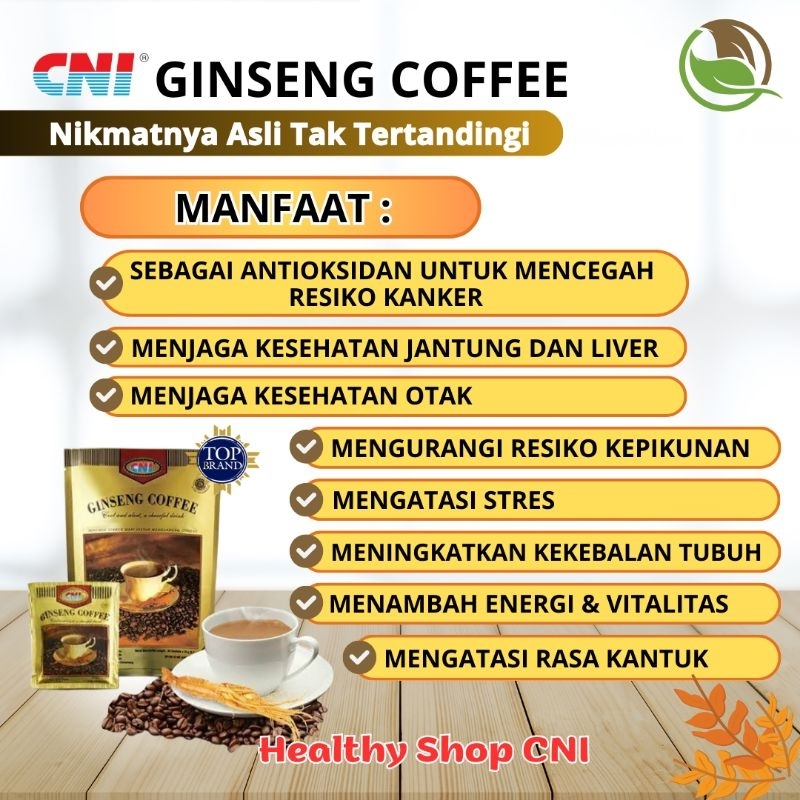 

p4yu CNI Ginseng Coffee 20 Sachet Kopi Ginseng CNI Meningkatkan Stamina dan Vitalitas