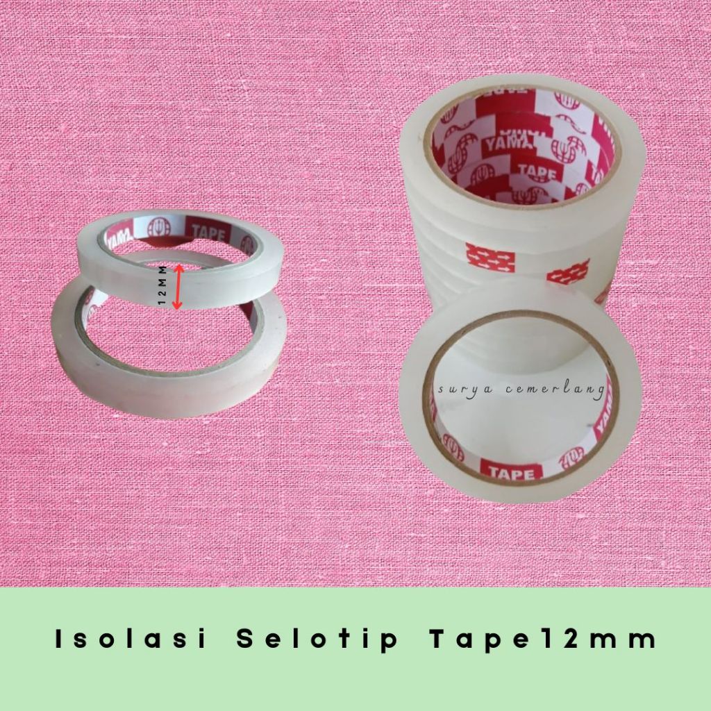 

Isolasi Selotip Tape 12mm bening
