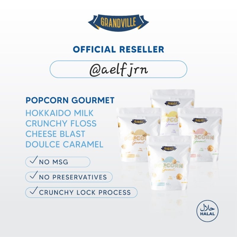 

READY STOCK GRANDVILLE POPCORN GOURMET KIDS FRIENDLY
