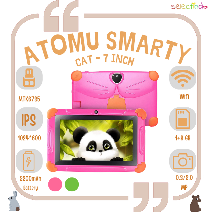 [Real Memory] Kids Tablet Smarty Cat / Tablet Android  Anak / Tablet 7 Inch / Tablet PC / WiFi only