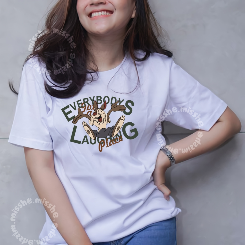 COD ID - Tshirt Motif Kaos DTF all the chipmunk laughed / Kaos Katun Wanita / Baju Kaos Wanita Terba