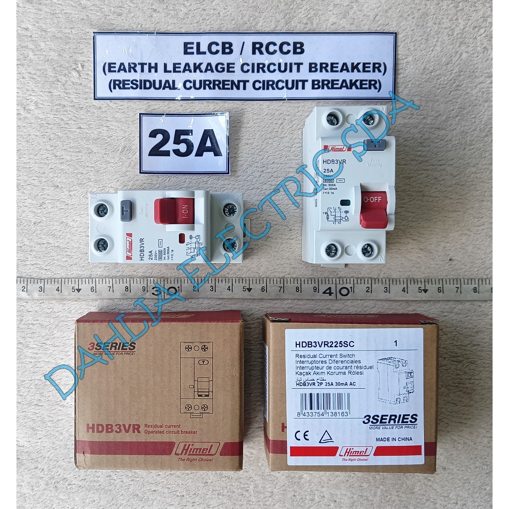ELCB / RCCB 25A HIMEL 1P+N