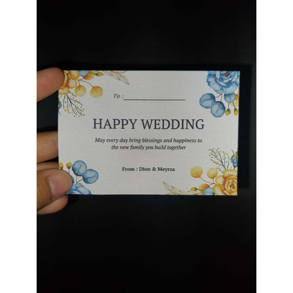 KARTU UCAPAN HAPPY WEDDING