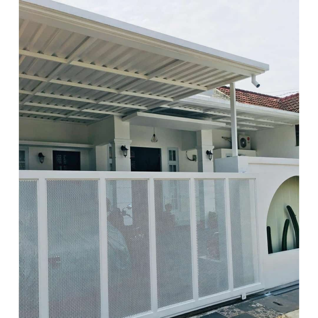 Pagar perforated plat minimalis