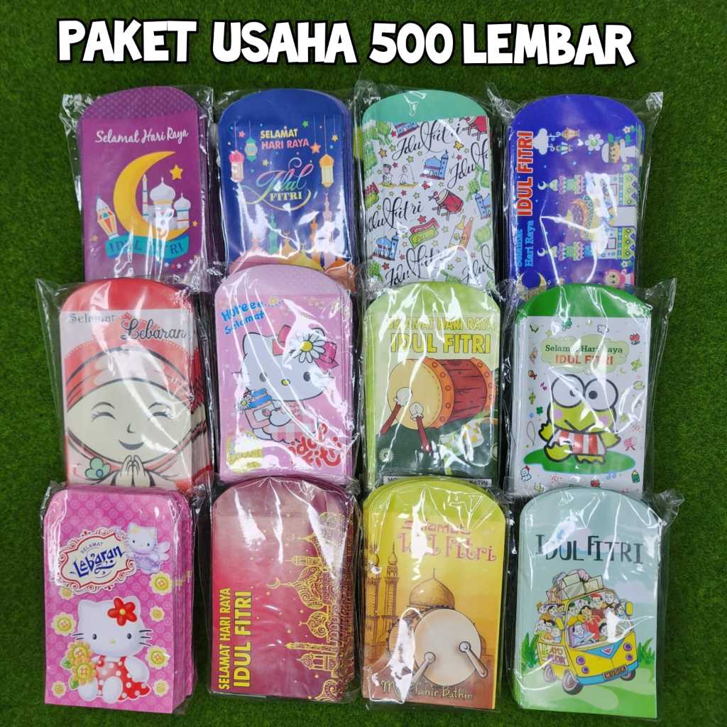 

ITSHOPING - Lusinan Paket Usaha Amplop Lebaran Ukuran M 500 Lembar Masukan Uang Dilipat Amplop Hari Raya Idul Fitri Amplop Lebaran Unik Amplop Thr Motif Hari Raya Karakter Anak