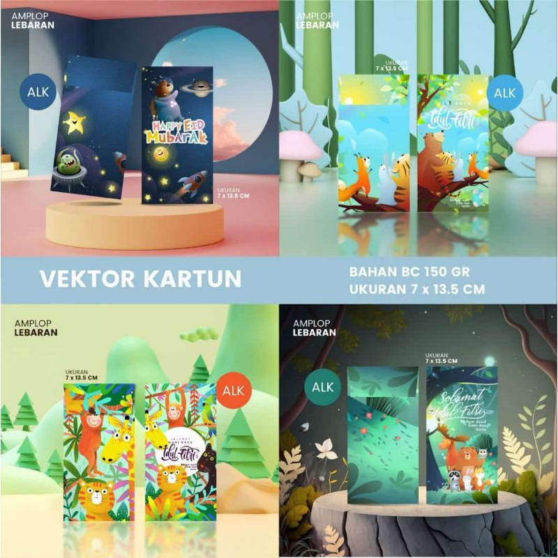 

[BISA ECER PER PCS] AMPLOP LEBARAN VIRAL 2024 BAHAN KERTAS TEBAL PREMIUM TEMA ANIMASI
