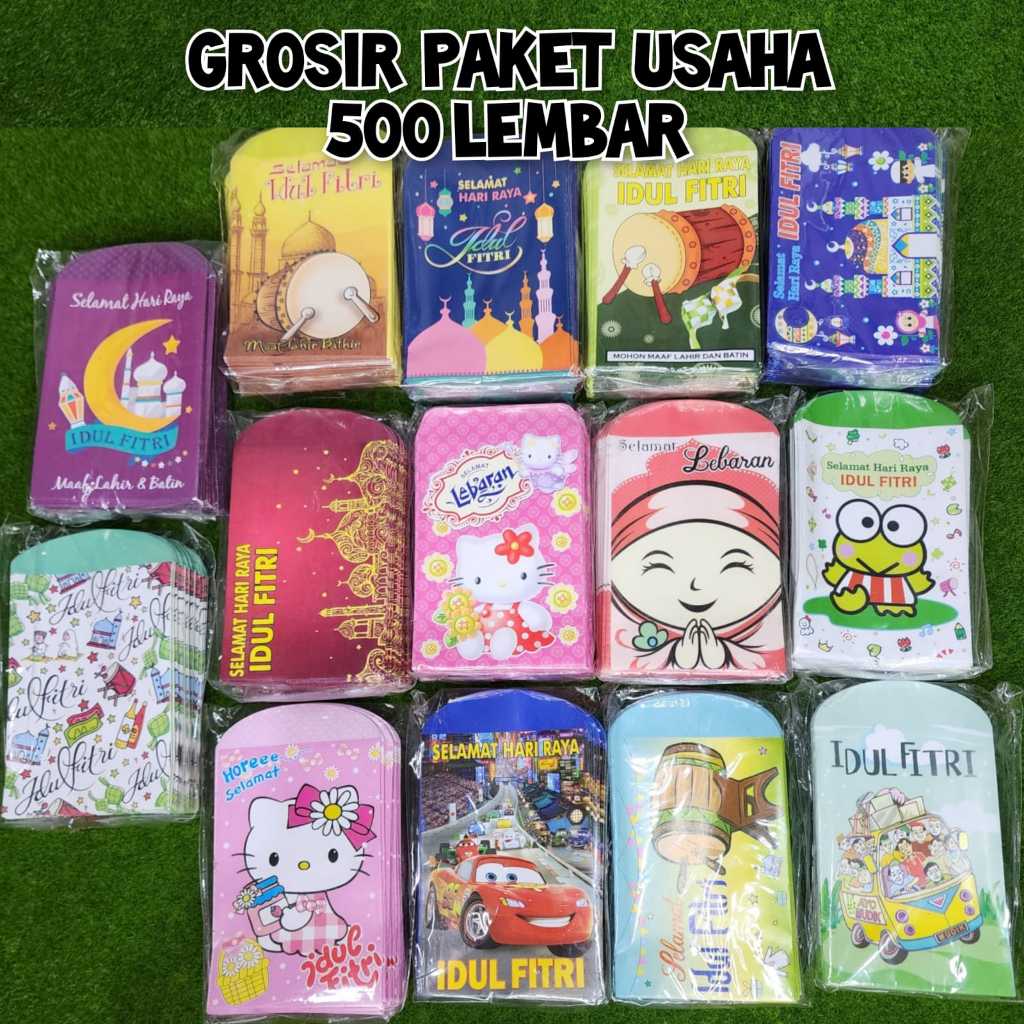 

Khusus Grosir Paket Usaha Amplop Lebaran M 500 Lembar Angpau Thr Hari Raya Ukuran Kecil Uang dilipat Amplop Murah