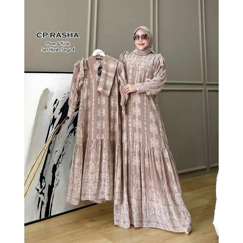 HUMAIRA-GAMIS COUPLE IBU DAN ANAK CP RASHA SET HIJAB SEGIEMPAT
