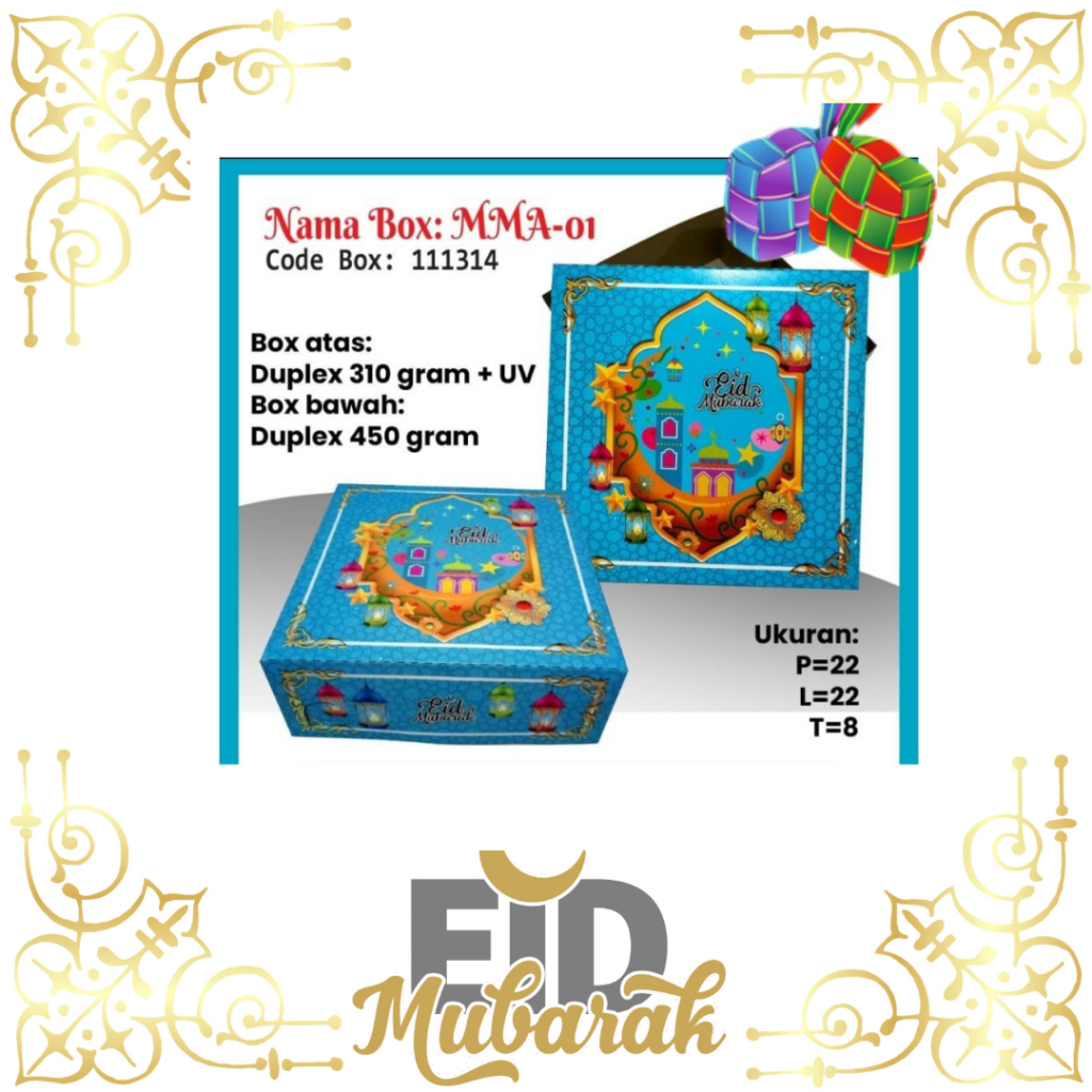 

Box Kotak Dus Kue / Kotak Kue Lebaran Idul Fitri Isi 10 set