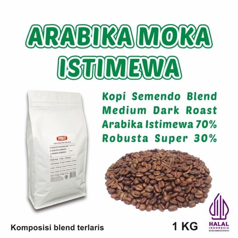 

Kopi Arabika Moka Istimewa 1kg Biji Kopi Bubuk Espresso Blend