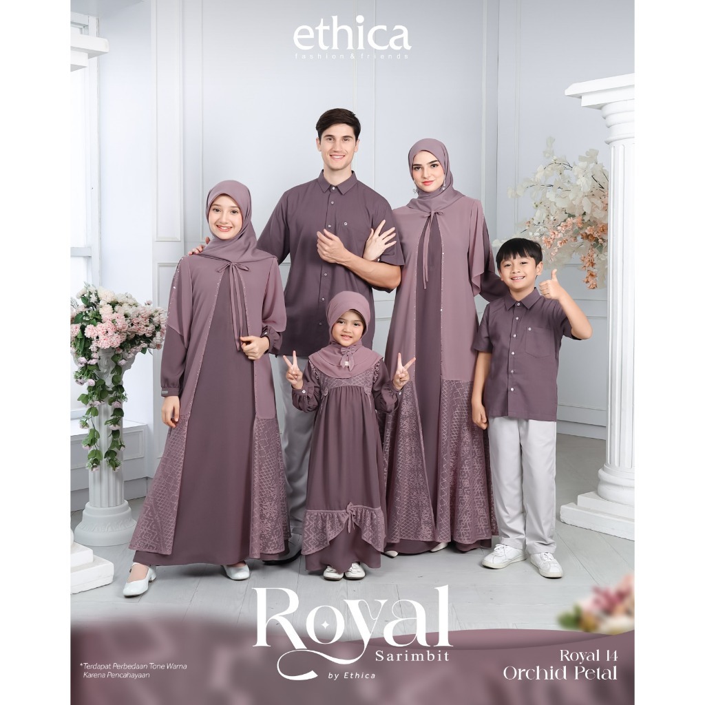 ( Sarimbit Ethica Royal 14 Orchid Petal ) Gamis Ethica Kagumi 308  Kahfi 305 Kagumi Kids 159 Kahfi k