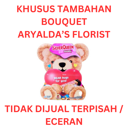 

[TAMBAHAN BOUQUET / TIDAK DIJUAL TERPISAH] Silverqueen Teddy Bear Coklat Valentine