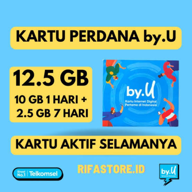 Kartu byu 12.5 GB unlimited