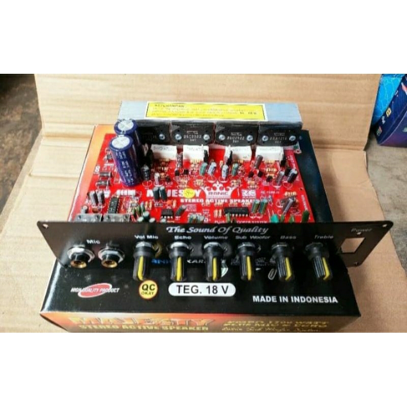 Kit Aktif Speaker Mic echo subwoofer Majesty