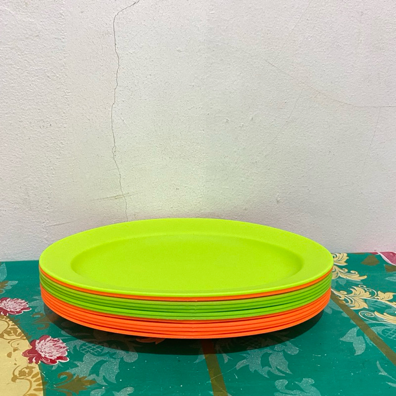 Piring Plastik OVAL BELVA Tebal/ Piring Makan Saji PIRING OVAL KH BELVA 10Inch