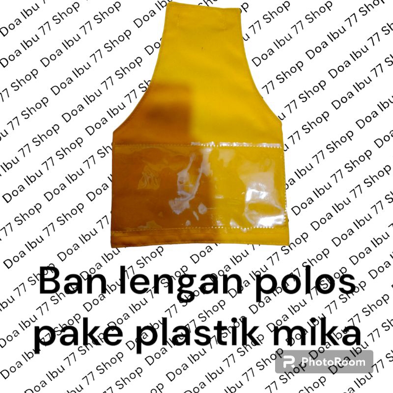 

ban lengan polos/bahan drill/ warna kuning /pake mika