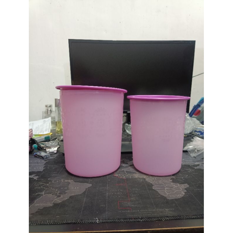 Tupperware Mosaic Canister Small Purple