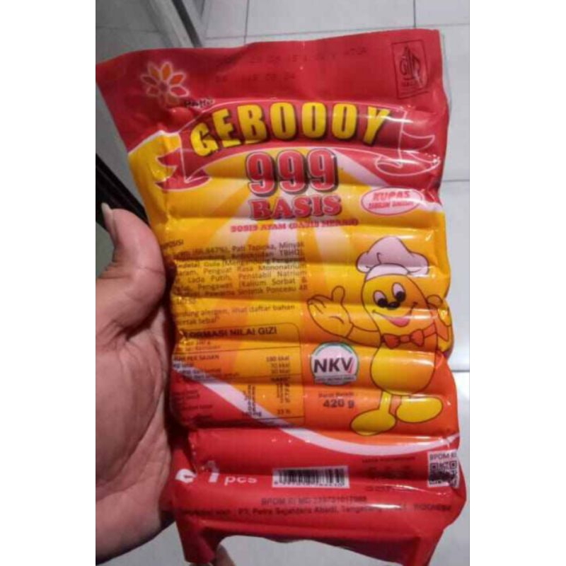 

sosis ayam sosis gemoy isi 21 berat bersih 420 gram