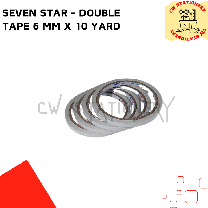 

Seven Star - Isolasi Double Tape 6 mm (1/4 inch) x 10 yard