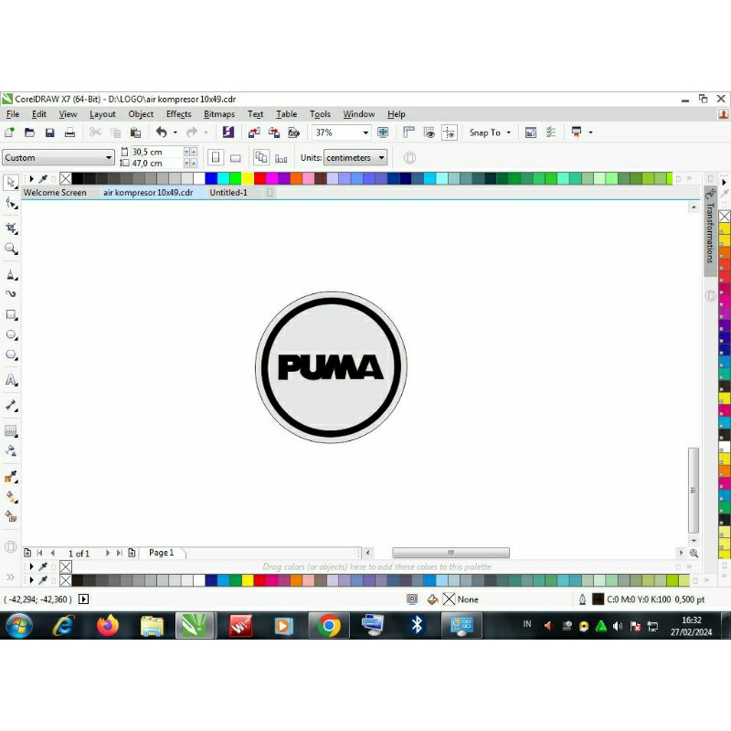 

stiker logo puma diameter 6cm