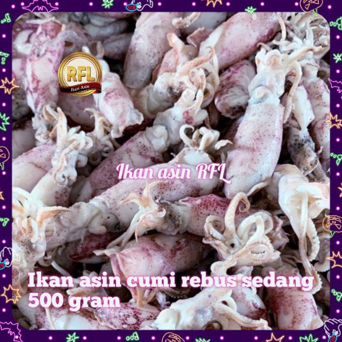 

Cashback ikan asin cumi asin cumi rebus sedang 5 gram