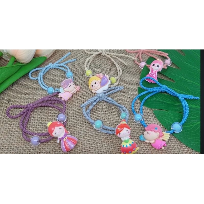 Gelang karet style korea/ ikat rambut/ Gelang clay lucu / gelang cute
