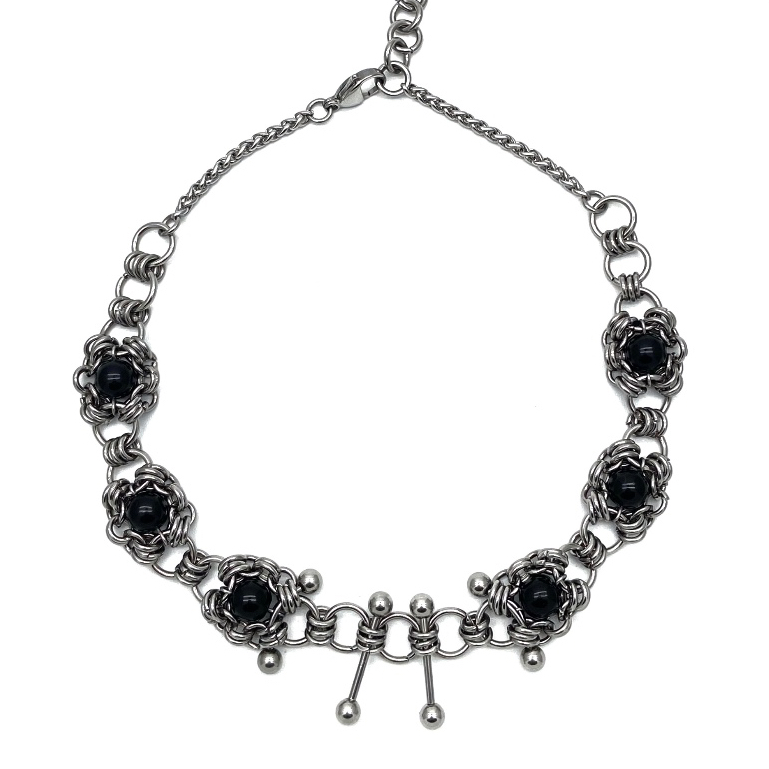 GAMU NECKLACE BLACK ONYX BEAD