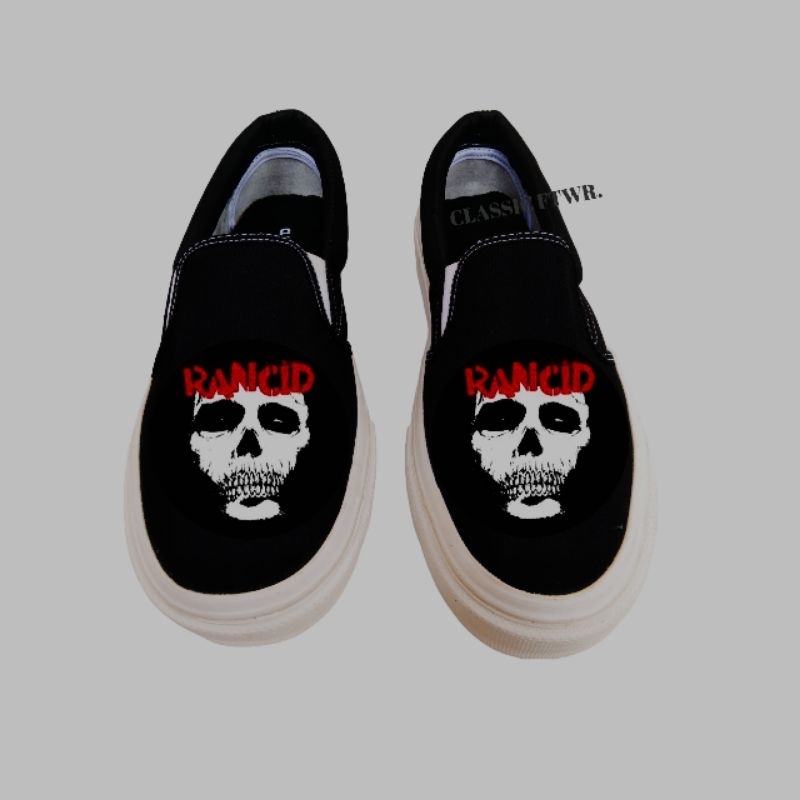 SEPATU SLIP ON MUSIC RANCID PREMIUM QUALITY NOBRAND