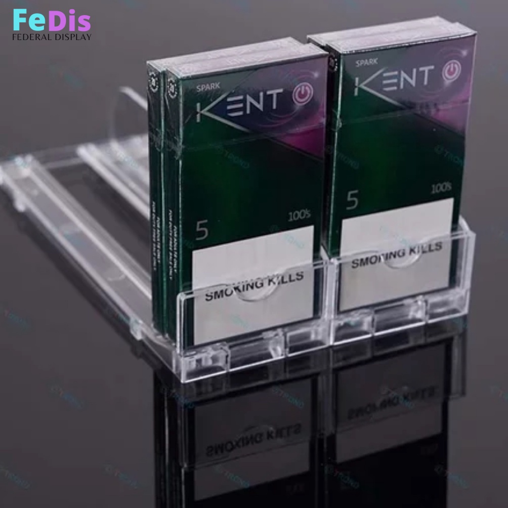 ART I3I PUSHER DISPLAY ACRYLIC ROKOK TEMPAT DISPLAY ROKOK OTOMATIS RAK DISPLAY ROKOK BAHAN ACRYLIC