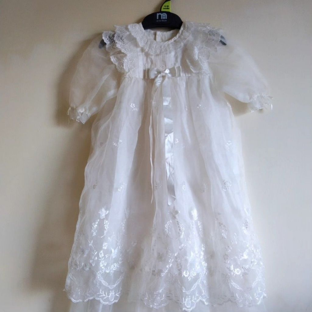 Celec Baby gaun vintage lacey white victoria dress ala noni belanda