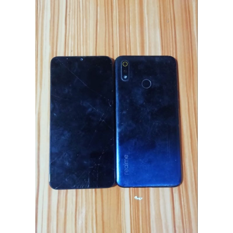 unit hp REALME 3 minus lcd mesin hidup normal