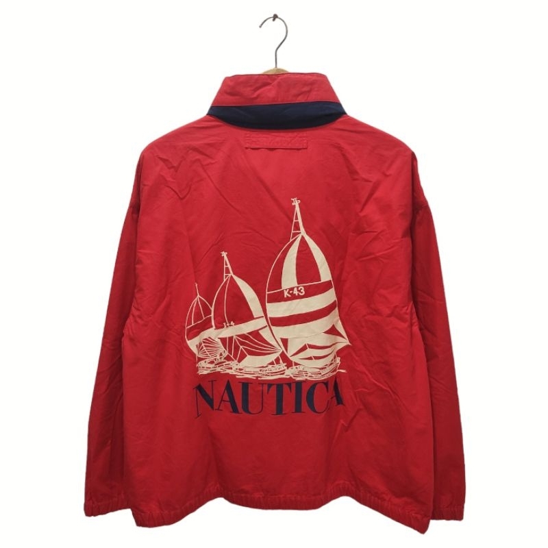 jacket nautica sailing gear red vintage