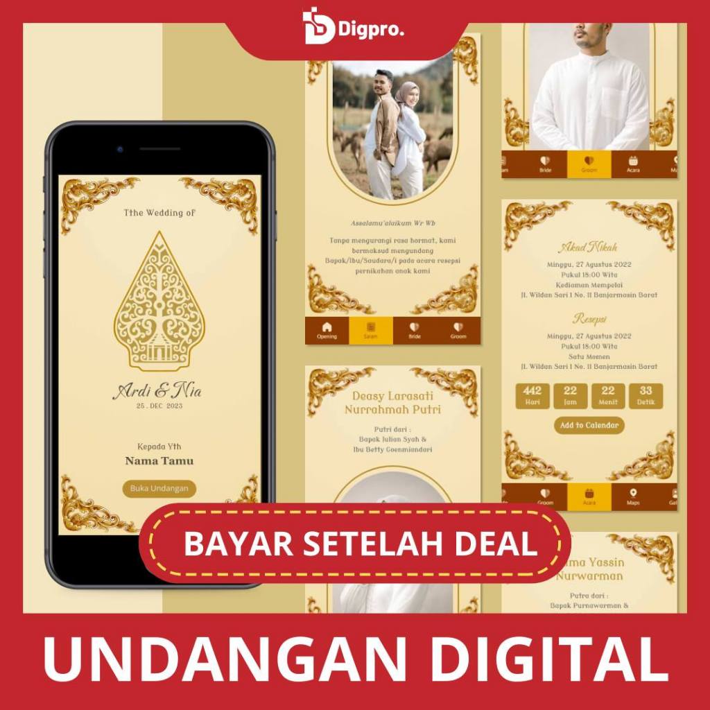 [Tema Ada Sunda] Undangan Digital Pernikahan Versi Website Terbaru Desain Kekinian Fitur Terlengkap 