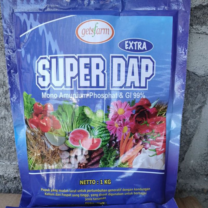 SUPER DAP 1KG NITROGEN PLUS PHOSPAT DALAM BENTUK KRISTAL YANG LANGSUNG DISERAP OLEH TANAMAN