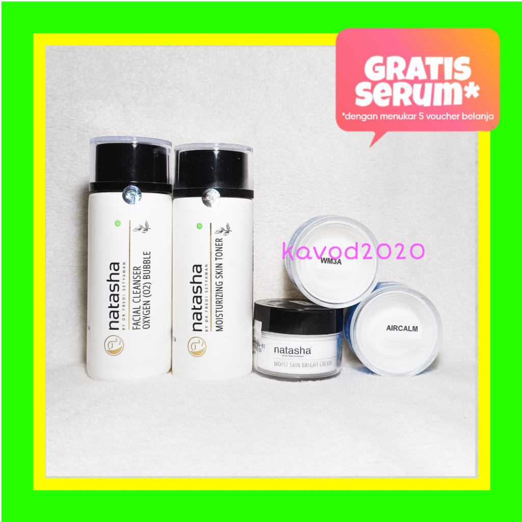 Natasha Skin Care Paket Flek 1 by dr Fredi Setyawan Original (O2,toner,MSkinBrt,wm3a,aircalm)
