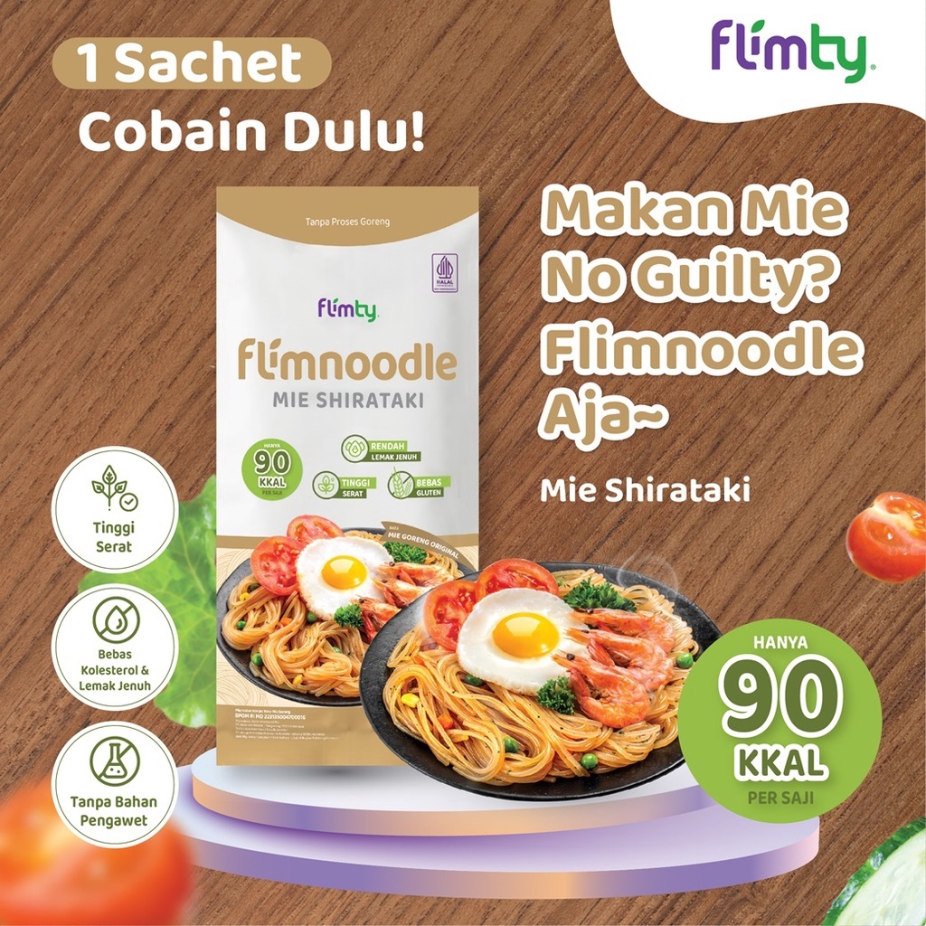 

Flimnoodle Mie Shirataki (Tanpa Proses Goreng) - 1 Box (isi 5 pcs)