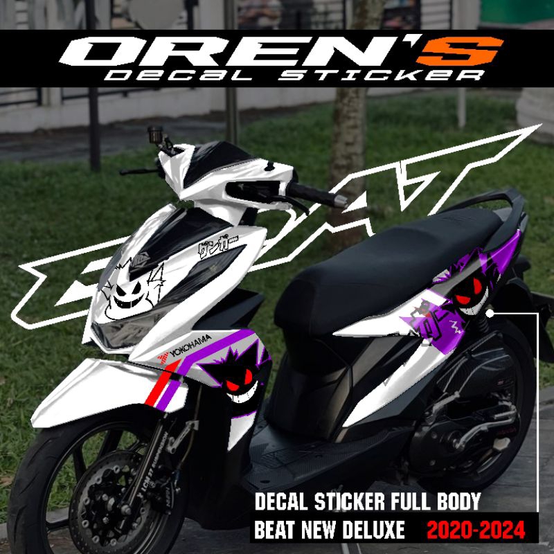 Sticker Motor Full Body Honda Beat Deluxe Beat Street Decal  Sticker Beat 2020 2021 2022 2023 2024 D