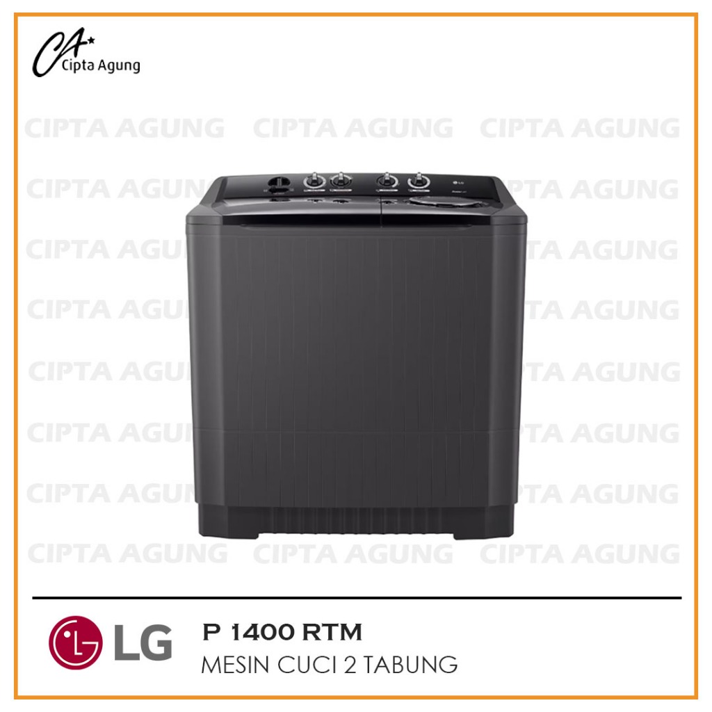 LG MESIN CUCI 2 TABUNG 14 KG P-1400RTM / P 1400 RTM LG MESIN CUCI 2 TABUNG 14 KG P1400RTM / P1400 RT
