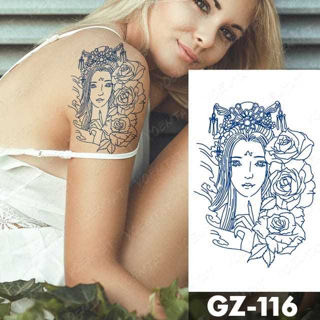 Tato Temporer Semi Permanen Tahan Lama 1 Bulan Tattoo Tatto Temporary Tahan Air Anti Air Seri GZ-116