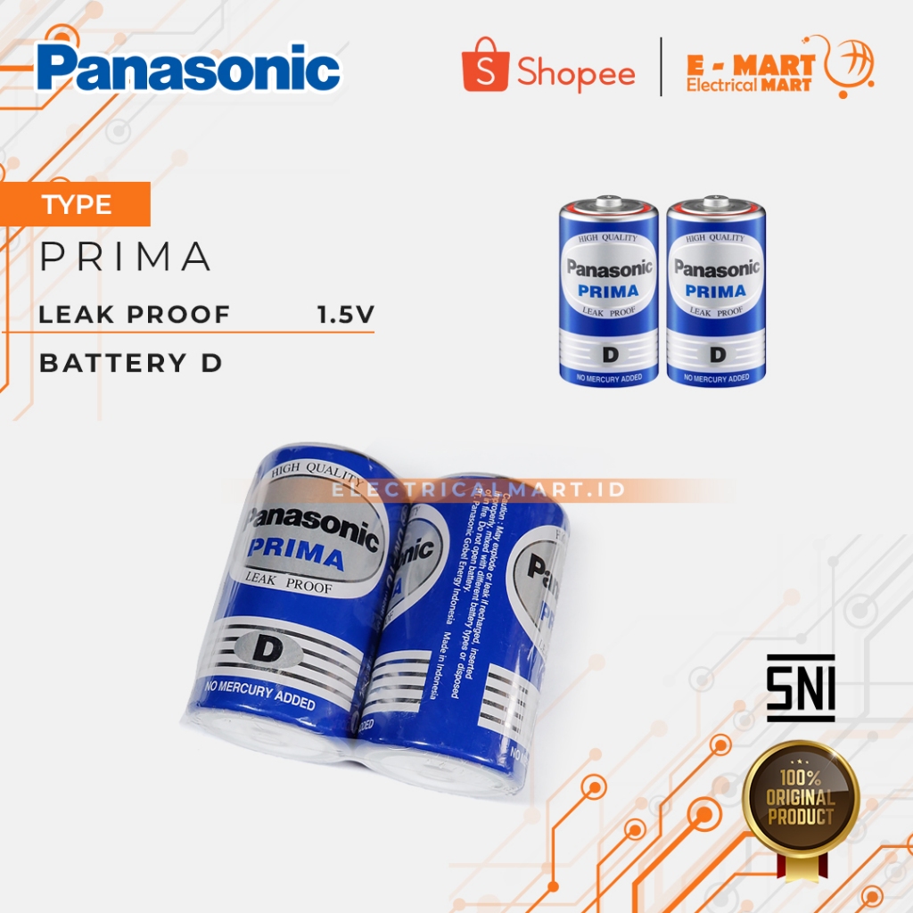 Panasonic Battery D PER PCS / Baterai Senter Besar / Baterai size D