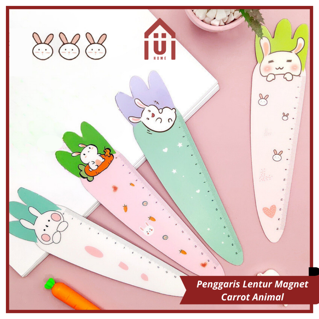 

UNISO - PENGGARIS LENTUR KARAKTER LUCU FLEXIBLE RULER MAGNET CARROT ANIMAL