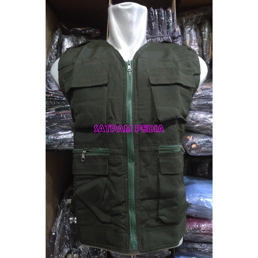 Rompi King Hijau - Rompi Lapangan - Rompi Tactical - Rompi Wartawan