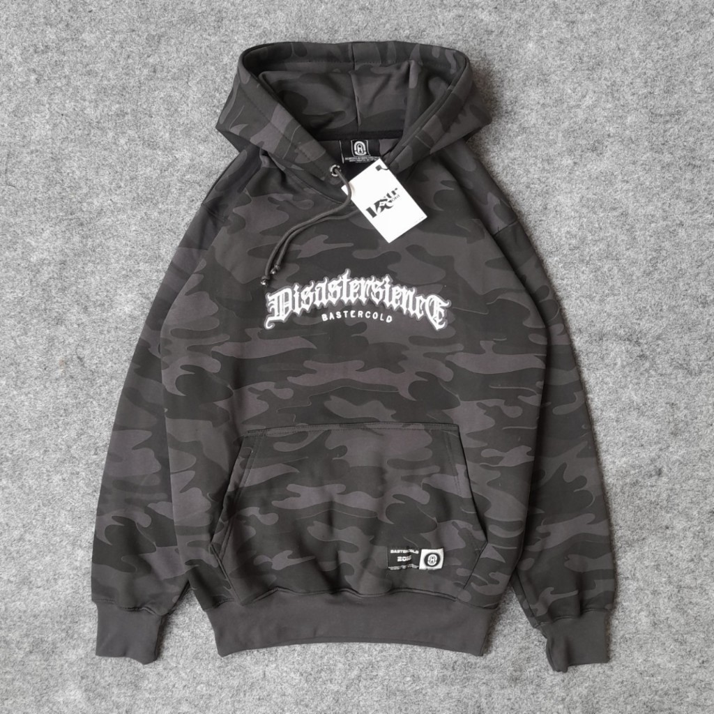 Sweater Hoodie Yesterday / Disaster Bordir Camo Bstr Unisex FullTag Label