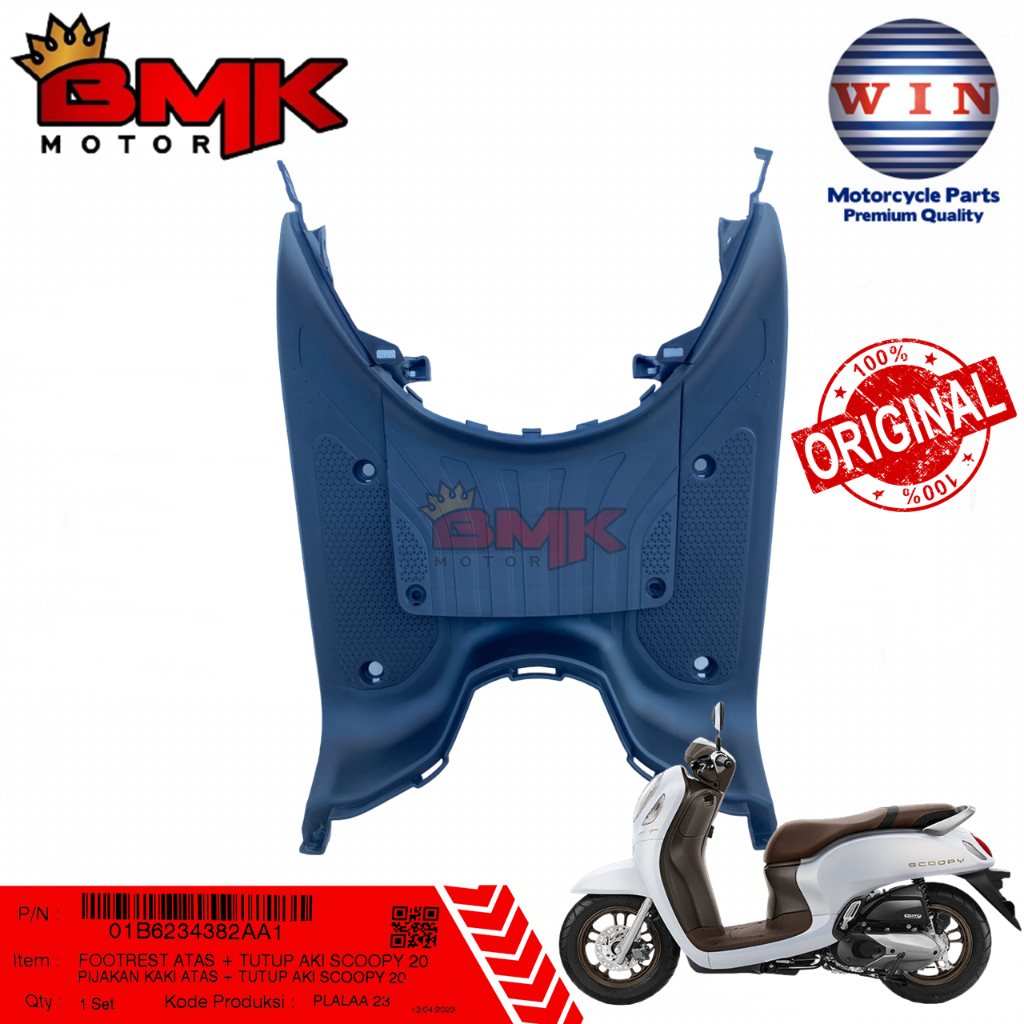 Win Lantai Bordes Dek Kaki Pijakan Kaki Atas Scoopy Prestige K2F 2020 2021 2022 2023
