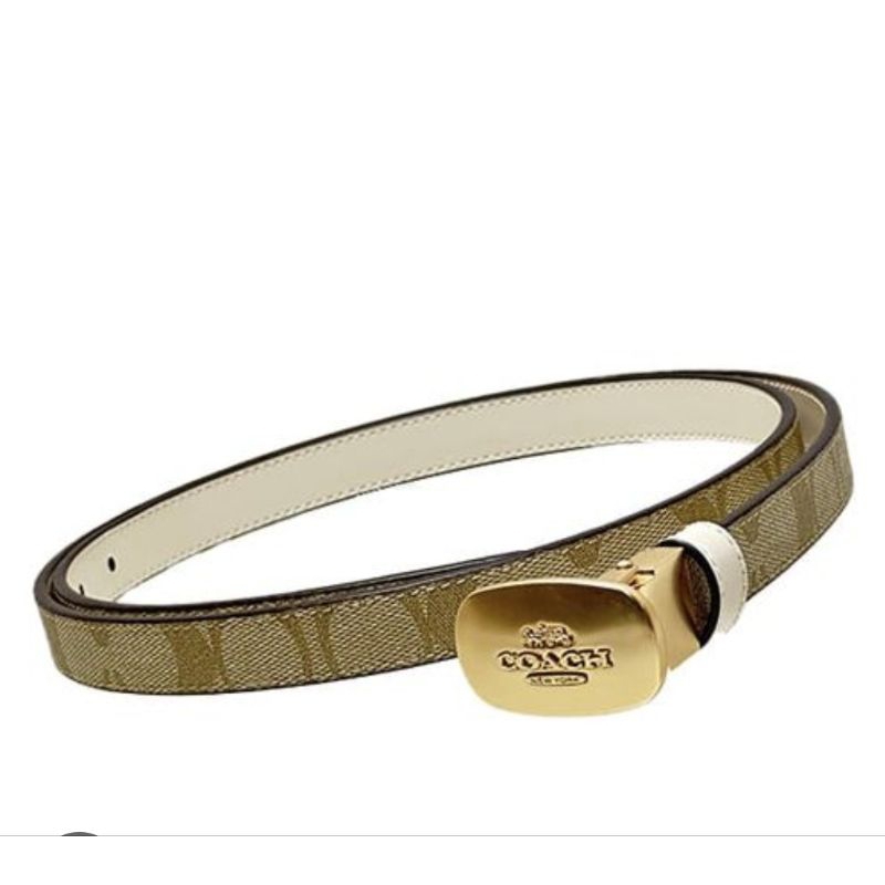 Ikat Pinggang Sabuk Wanita Original Coach CP367 Eliza Buckle Reversible Women Belt