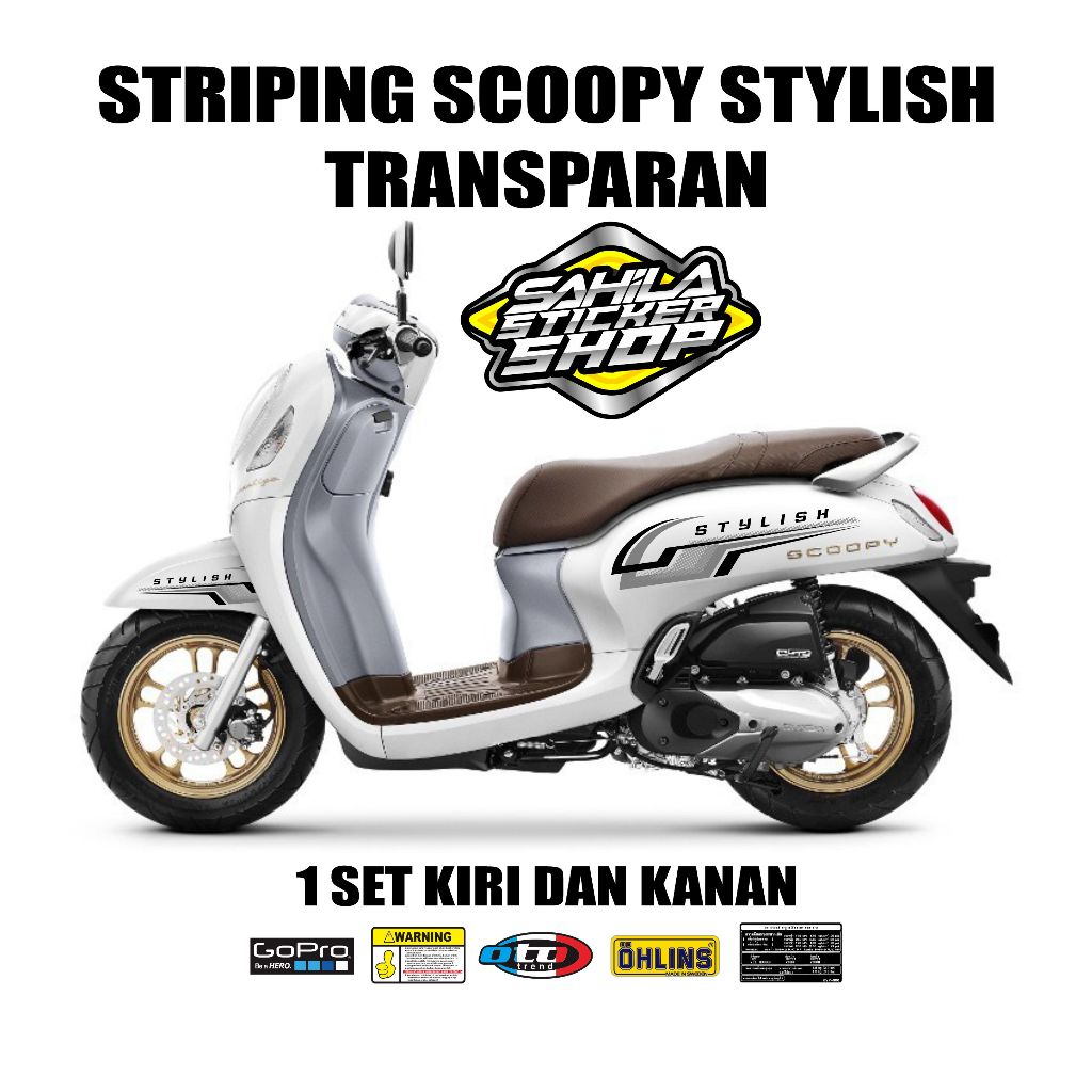 STRIPING SCOOPY STYLISH TRANSPARAN - STIKER TRANSPARAN SCOOPY STYLISH 01 SIMPLE