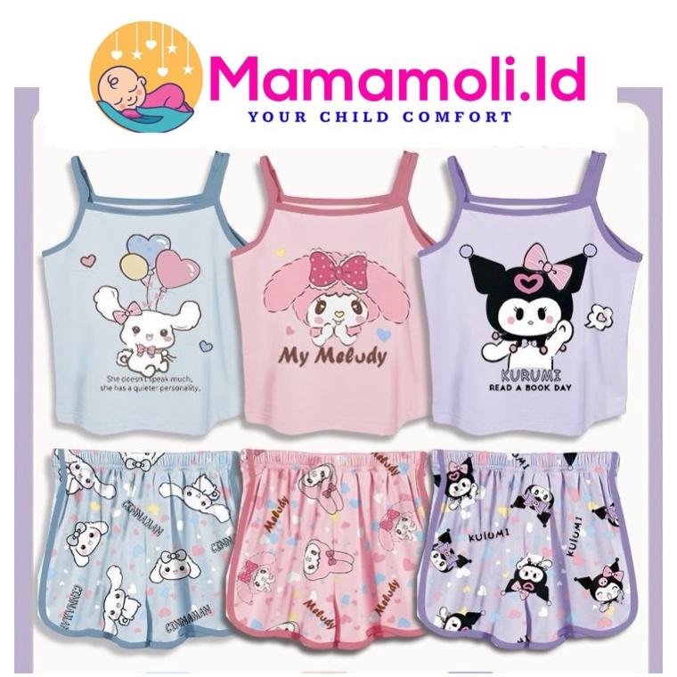 Baju Setelan Oneset Anak cewek  Baju Tidur Anak Perempuan Piyama Anak Perempuan Baju Kaos Setelan Ta