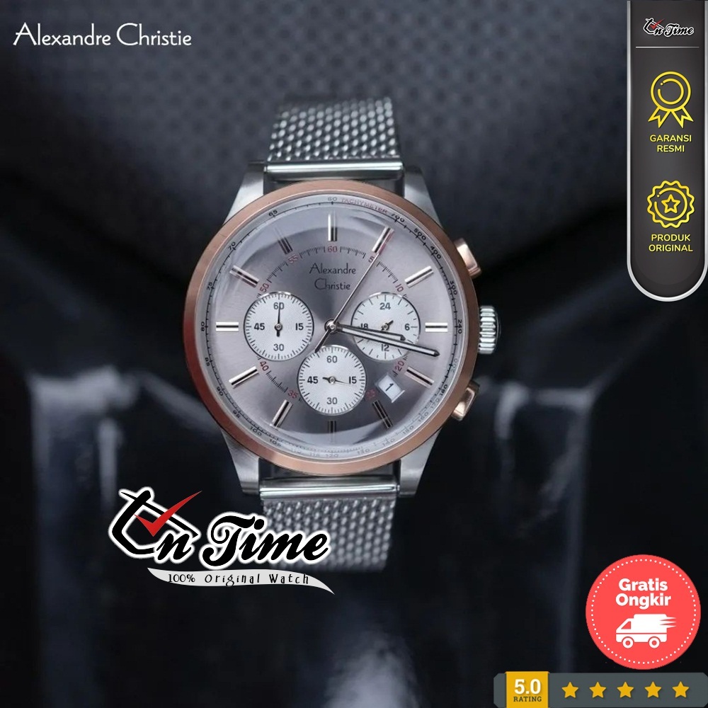 Jam Tangan Alexandre Christie AC 6574 MC Pria 100% Original Anti Air
