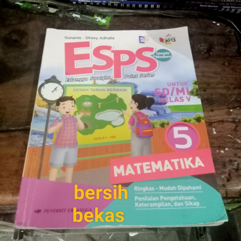 ESPS MATEMATIKA 5 untuk SD MI Kelas V 5 Kurikulum 2013 Revisi - Gunanto Penerbit ERLANGGA